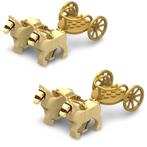 DrmBeyd Mittelalterliche Kutschen Bausteine für Minifiguren, MOC Mittelalterliche Burg Zubehör Bausteine, 2 Stück Mittelalter Kutschen für Minifiguren, Kompatibel mit Major Brands DrmBeyd Mittelalterliche Kutschen Bausteine für Minifiguren, MOC Mittelalterliche Burg Zubehör Bausteine, 2 Stück Mittelalter Kutschen für Minifiguren, Kompatibel mit Major Brands von DrmBeyd