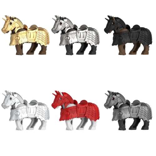 DrmBeyd Mittelalterliches Minifiguren Gotischer Schlachtross Bausteine, 6 Stück Schlachtross Spielzeug Set, DIY Mittelalter Schlachtross Bausatz für Minifiguren, Kompatibel mit Major Brand DrmBeyd Mittelalterliches Minifiguren Gotischer Schlachtross Bausteine, 6 Stück Schlachtross Spielzeug Set, DIY Mittelalter Schlachtross Bausatz für Minifiguren, Kompatibel mit Major Brand von DrmBeyd