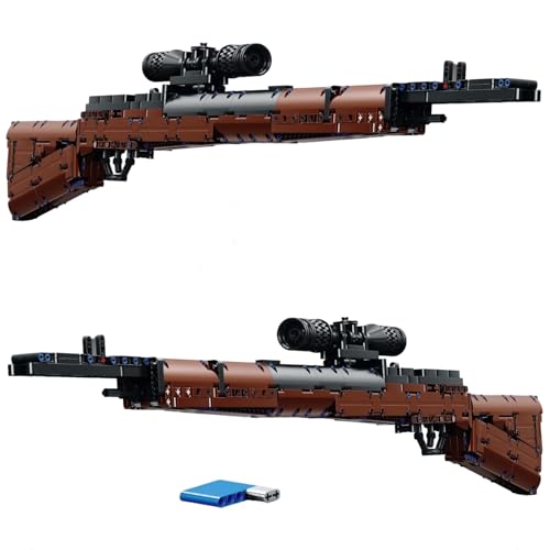 Technik 98K Waffen Baustein Set for Mauser, 882 Teile 98K Gewehr Klemmbausteine Bausatz, Valentinstag Geburtstag Ostern Geschenk für Militärbegeisterte und Jungs von DrmBeyd