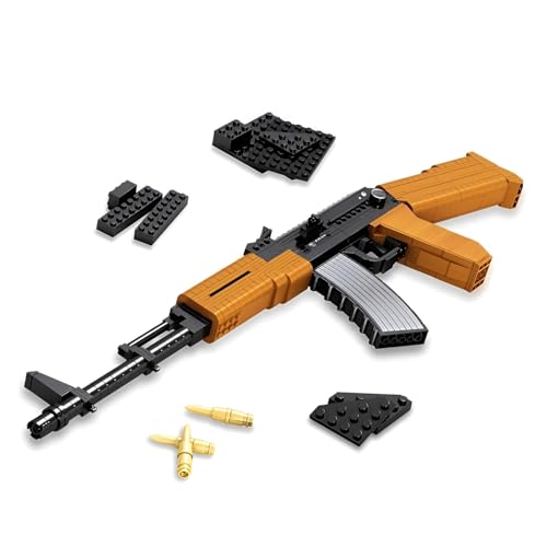 Technik AK-47 Bausteine Bausatz, 617 Teile Assault Rifle Construction Set, MOC Klemmbausteine Militärische Waffen Bauset Modell, Spielzeug Geschenke für Militärbegeisterte von DrmBeyd