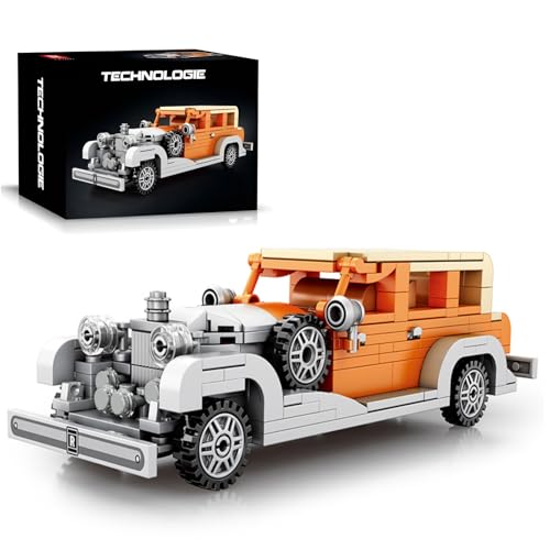 DrmBeyd Technik Retro Sportwagen Bausteine Set, Phantom Ⅱ MOC Auto Klemmbausteine Bausatz, Rennwagen Modellauto Spielzeug, Geschenk für Erwachsene und Kinder, 304 Teile von DrmBeyd