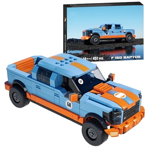 DrmBeyd Technik Speed Champions Sportwagen Bausteine, 457 Teile F-150 Foud Sportwagen Klemmbausteine Modellauto Spielzeug, Geschenk für Erwachsene und Kinder, Kompatibel mit Mainstream Marken von DrmBeyd