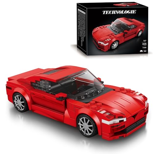 DrmBeyd Technik Speed Champions Sportwagen Bausteine, Super Rennwagen Klemmbausteine Modellauto Set, Geschenk für Erwachsene und Kinder, Kompatibel mit Mainstream Marken, 305 Teile von DrmBeyd