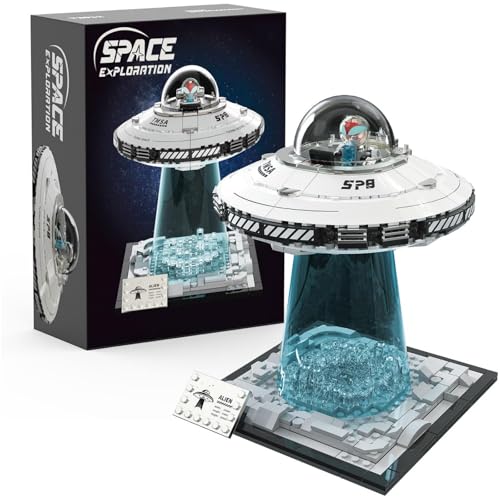 DrmBeyd Weltraum UFO Raumschiff Bausteine Set, Kreative UFO Schiff Baustein Modell, Sci-Fi Raumschiff Bausteine Kits für Animation Fans, Dekor Geschenk für Erwachsene und Jungen Mädchen DrmBeyd Weltraum UFO Raumschiff Bausteine Set, Kreative UFO Schiff Baustein Modell, Sci-Fi Raumschiff Bausteine Kits für Animation Fans, Dekor Geschenk für Erwachsene und Jungen Mädchen von DrmBeyd