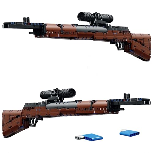 Technik 98K Waffen Baustein Set for Mauser, 882 Teile 98K Gewehr Klemmbausteine Bausatz, Valentinstag Geburtstag Ostern Geschenk für Militärbegeisterte und Jungs von DrmBeyd