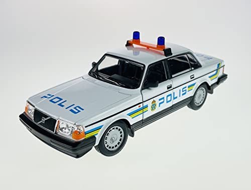 Dromader Welly Volvo 240 GL 240GL 1/24 Police Polizei Neu Modell Auto von DROMADER