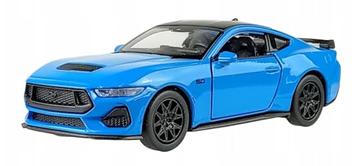 Welly 2024 Ford Mustang GT Blau ca 1/34-1/39 Metall Modell Auto Die Cast Neu im Kasten von Welly