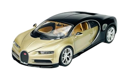 Welly Bugatti Chiron Coupe Gold 2016 1/24 Metall Modell Auto Die Cast Neu im Kasten von DROMADER