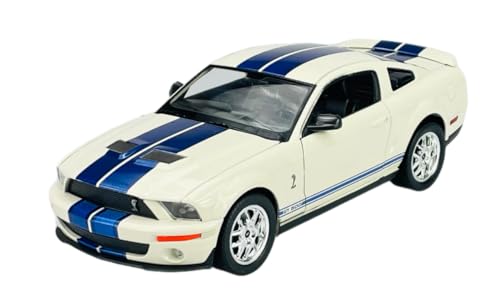 Welly Ford Mustang Shelby Gt-500 Gt500 Weiss 1/24 Metall Modell Auto Die Cast Neu im Kasten von DROMADER