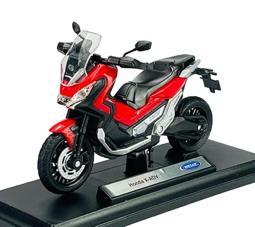 Welly Honda X-ADV Rot Roller Mit Sockel 1:18 1/18 Metall Modell Motorrad Die Cast Neu im Kasten von DROMADER