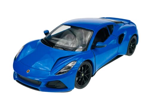 Welly Lotus Emira Coupe Blau Ab 2022 1/24 Modell Auto Die Cast Neu im Kasten von DROMADER