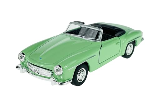 Welly Mercedes-Benz 190SL W121 Cabrio Offen Grün 1955-1963 1/34-1/39 Metal Modell Auto Die Cast Neu im Kasten von DROMADER