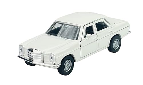 Welly Mercedes-Benz 220/8 Strich Acht Limousine Beige Creme Weiss W114 W115 1967-1976 1/34-1/39 Die Cast Metall Modell Auto Neu im Kasten von DROMADER