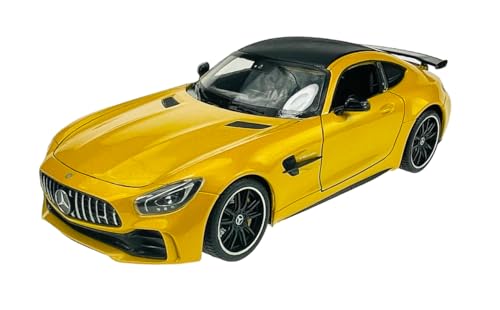 Welly Mercedes-Benz AMG GT R Coupe Gelb Ab 2014 1/24 Metall Modell Auto Die Cast Neu im Kasten von DROMADER