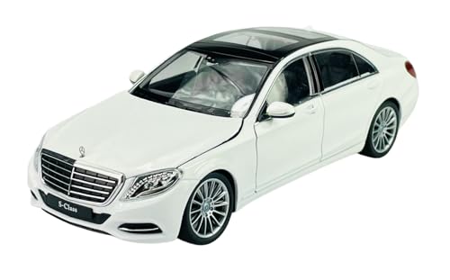 Welly Mercedes-Benz S-Klasse W222 Weiss Limousine Ab 2013 1/24 Metall Modell Auto Die Cast Neu im Kasten von DROMADER