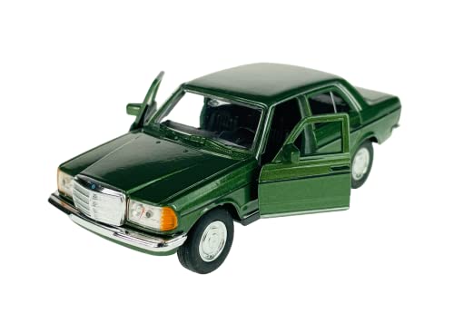 Welly Mercedes-Benz W123 E-Klasse Limousine Grün 1975-1986 1/34-1/39 Metall Modell Auto Die Cast Neu im Kasten von DROMADER