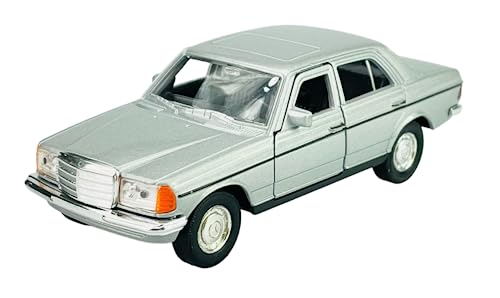 Welly Mercedes-Benz W123 E-Klasse Limousine Silber 1975-1986 1/34-1/39 Metal Modell Auto Die Cast Neu im Kasten von DROMADER