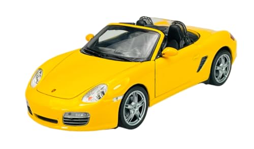 Welly Porsche Boxster Boxter S 987 Cabrio Offen Gelb 2004-2012 1/24 Metall Modell Auto Die Cast Neu im Kasten von DROMADER