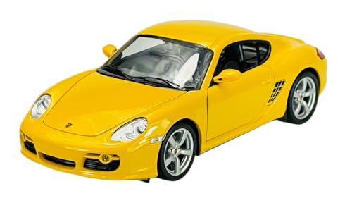 Welly Porsche Cayman S 987C Gelb Coupe 2005-2013 1/24 1:24 Metall Modell Auto Die Cast Neu im Kasten von DROMADER