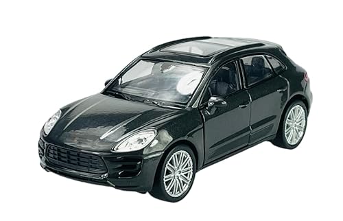 Welly Porsche Macan Turbo Schwarz Grau Ab 2014 ca 1/34-1/39 Metall Modell Auto Die Cast Neu im Kasten von DROMADER