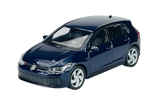 Welly VW Volkwagen Golf 8 VIII GTI 5 Türer Blau 8. Generation Ab 2019 ca 1/34-1/39 Metall Modell Auto Die Cast Neu im Kasten von DROMADER