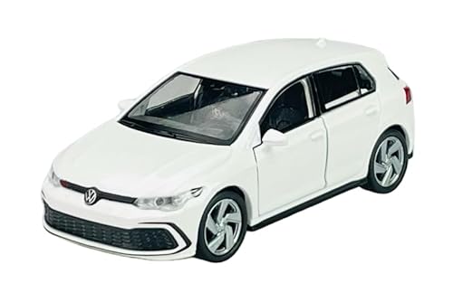 Welly VW Volkwagen Golf 8 VIII GTI 5 Türer Weiss 8. Generation Ab 2019 ca 1/34-1/39 Metall Modell Auto Die Cast Neu im Kasten von DROMADER