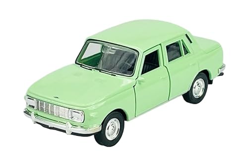 Welly Wartburg 353 Limousine Grun 1966-1989 ca 1/34-1/39 Metal Modell Auto Die Cast Neu im Kasten von DROMADER