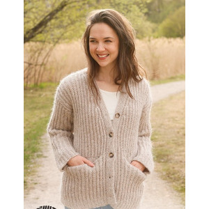 Autumn Medley Cardigan by DROPS Design - Strickmuster für Strickjacken - Large von Drops - Garnstudio