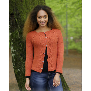 Autumn Vines Cardigan by DROPS Design - Strickmuster mit Kit Jacke mit - X-Large von Drops - Garnstudio