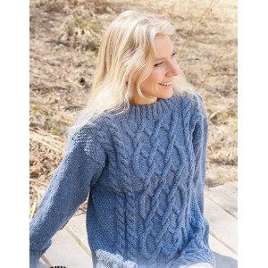 Blue Diamond by DROPS Design - Bluse Strickmuster Größe S - XXXL - Large von Drops - Garnstudio