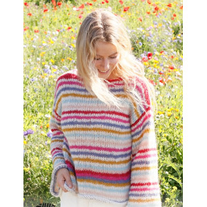 Candy Stripes by DROPS Design - Blusenstrickmuster Größe XS - XXL - Large von Drops - Garnstudio