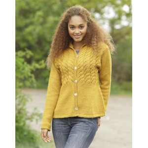 Cornfield by DROPS Design - Strickmuster mit Kit Jacke mit Spitzenmust - Large von Drops - Garnstudio