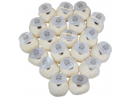 Drops Cotton Merino 20 Knäuel Farbpackung Unicolor 01 Natur Drops Cotton Merino 20 Knäuel Farbpackung Unicolor 01 Natur von Drops - Garnstudio