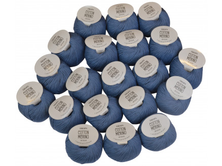 Drops Cotton Merino 20 Knäuel Farbpackung Unicolor 16 Jeans Blau Drops Cotton Merino 20 Knäuel Farbpackung Unicolor 16 Jeans Blau von Drops - Garnstudio