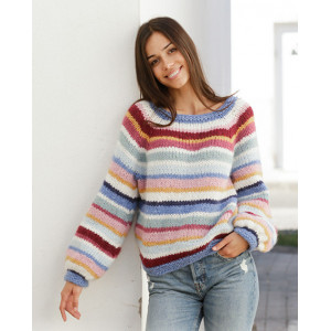 Happy Stripes by DROPS Design - Strickmuster mit Kit Pullover Größen S - Large von Drops - Garnstudio