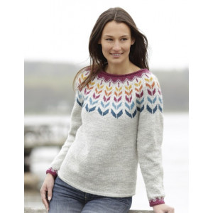 Joyride by DROPS Design - Strickmuster mit Kit Bluse mit nordischem Mu - Large von Drops - Garnstudio