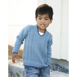 Julien by DROPS Design - Strickmuster mit Kit Pullover mit V-Ausshnitt - 3/4 år von Drops - Garnstudio