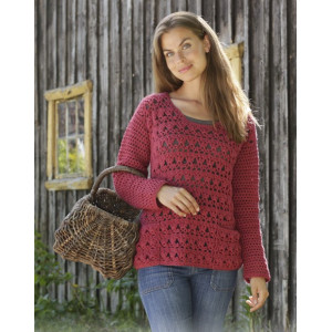 Last Harvest by DROPS Design - Häkelmuster mit Kit Pullover Größen S - - Medium von Drops - Garnstudio