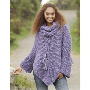 Lavender Grove by DROPS Design - Strickmuster mit Kit Poncho mit Perlm - Large/X-Large von Drops - Garnstudio