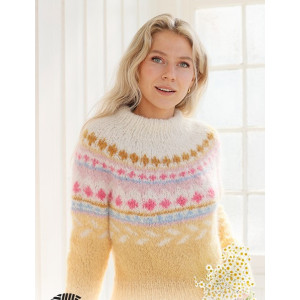 Lemon Meringue Sweater by DROPS Design - Blusenstrickmuster Größe S - - XX-Large von Drops - Garnstudio