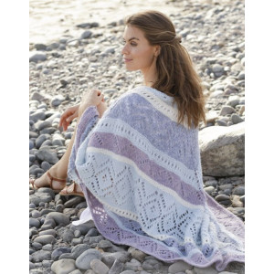 Lilac shawl by DROPS Design - Strickmuster mit Kit Tuch 104x208cm - 208 x 104 cm von Drops - Garnstudio