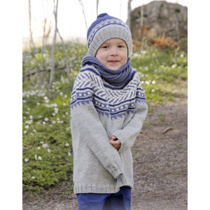 Little Adventure by DROPS Design - Strickmuster mit Kit Pullover mit f - 9/10 år von Drops - Garnstudio