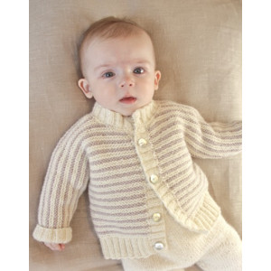 Little Darcy by DROPS Design - Strickmuster mit Kit Baby-Strickjacke G - 0/1 mdr von Drops - Garnstudio