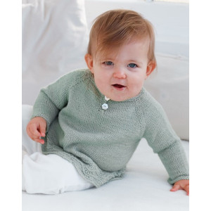 Little Pea by DROPS Design - Baby Bluse Strickmuster Größe 0/1 Monat - - 1/3 mdr von Drops - Garnstudio