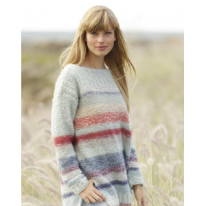 No Worries by DROPS Design - Strickmuster mit Kit Pullover mit Streife - Large von Drops - Garnstudio