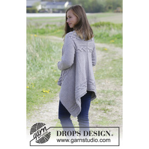 Norfolk by DROPS Design - Strickmuster mit Kit Jacke mit seitlichem Mu - Large von Drops - Garnstudio