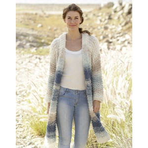 Ocean Roar by DROPS Design - Strickmuster mit Kit Jacke Krausrippe Grö - XX-Large von Drops - Garnstudio