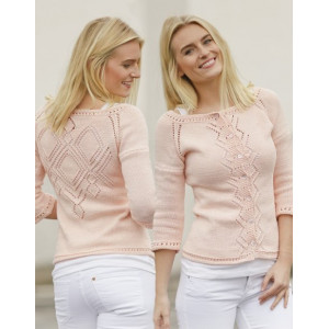 Peach Macaroon by DROPS Design - Strickmuster mit Kit Strickjacke mit - X-Large von Drops - Garnstudio