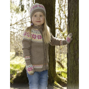 Prairie Fairy by DROPS Design - Strickmuster mit Kit Jacke mit rundem - 9/10 år von Drops - Garnstudio