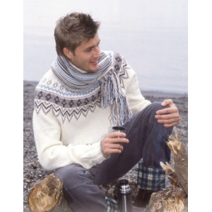 Prince of Snow by DROPS Design - Strickmuster mit Kit Sweater und Scha - 12/14 år von Drops - Garnstudio